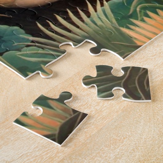 Henri Rousseau The Dream Oerwoud Flowers Surrealis Legpuzzel (Zijkant)