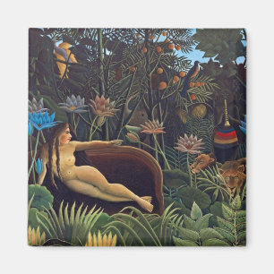 Henri Rousseau The Dream - Oerwoud Vrouw met Diere Magneet