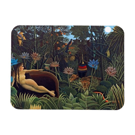 Henri Rousseau The Dream - Oerwoud Vrouw met Diere Magneet (Horizontaal)