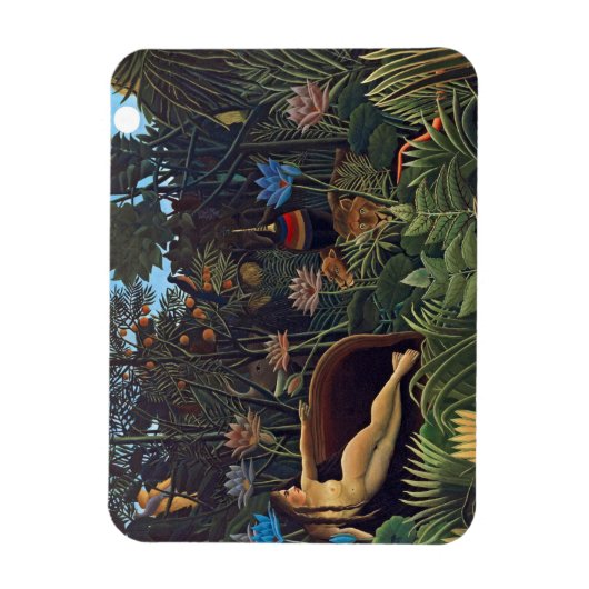 Henri Rousseau The Dream - Oerwoud Vrouw met Diere Magneet (Verticaal)