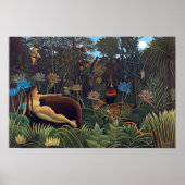 Henri Rousseau The Dream - Oerwoud Vrouw met Diere Poster (Voorkant)