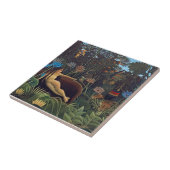 Henri Rousseau The Dream - Oerwoud Vrouw met Diere Tegeltje (Zijkant)