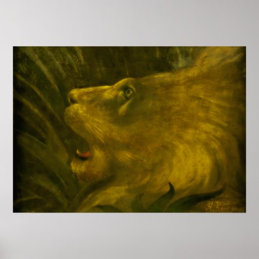 Henri Rousseau - The Lion Head Poster (Voorkant)