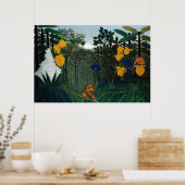Henri Rousseau The Repast of the Lion Botanical Poster (Keuken)