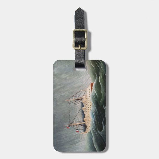 Henri Rousseau - The Ship in the Tempest Bagagelabel (Voorkant verticaal)