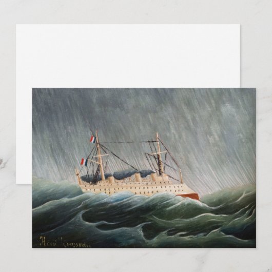 Henri Rousseau - The Ship in the Tempest Bedankkaart (Voorkant / Achterkant)