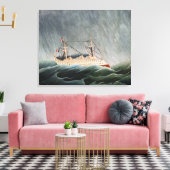 Henri Rousseau - The Ship in the Tempest Canvas Afdruk (Insitu (Woonkamer))