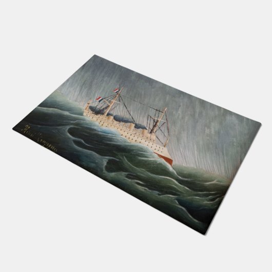 Henri Rousseau - The Ship in the Tempest Deurmat (Schuin)