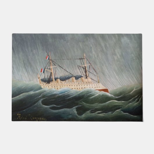 Henri Rousseau - The Ship in the Tempest Deurmat (Voorkant)