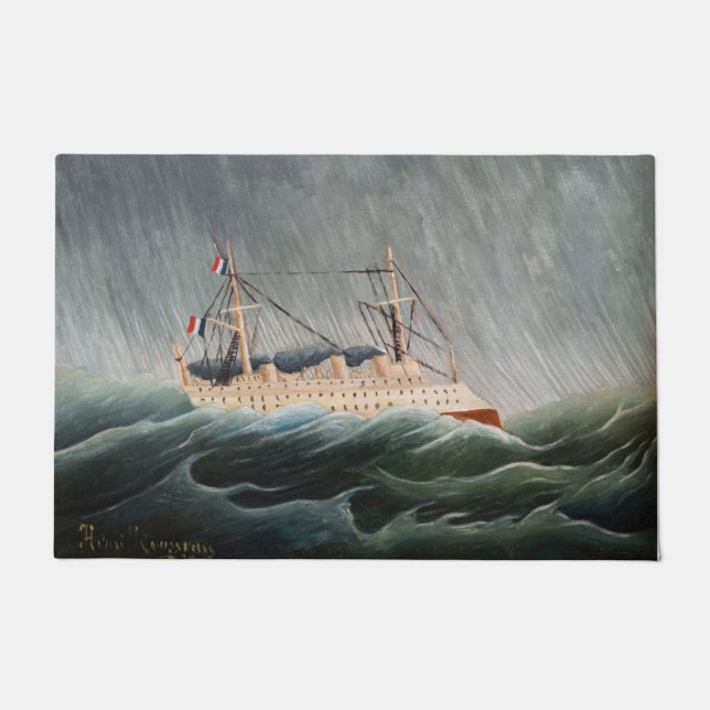 Henri Rousseau - The Ship in the Tempest Deurmat (Voorkant)