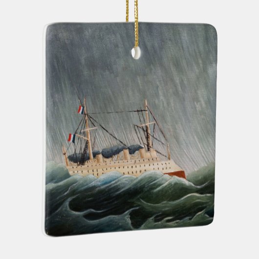 Henri Rousseau - The Ship in the Tempest Keramisch Ornament (Rechts)