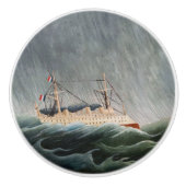 Henri Rousseau - The Ship in the Tempest Keramische Knop (Voorkant)