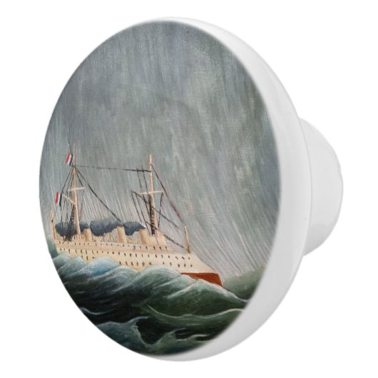 Henri Rousseau - The Ship in the Tempest Keramische Knop (Rechts)