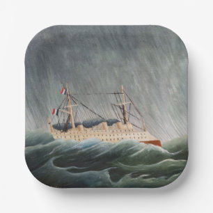 Henri Rousseau - The Ship in the Tempest Papieren Bordje