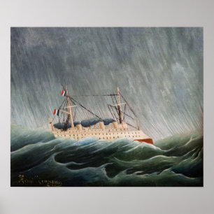 Henri Rousseau - The Ship in the Tempest Poster