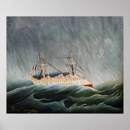 Henri Rousseau - The Ship in the Tempest Poster (Voorkant)