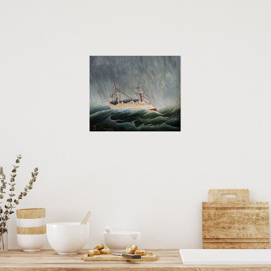 Henri Rousseau - The Ship in the Tempest Poster (Keuken)