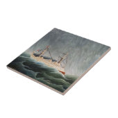 Henri Rousseau - The Ship in the Tempest Tegeltje (Zijkant)