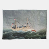 Henri Rousseau - The Ship in the Tempest Theedoek (Horizontaal)