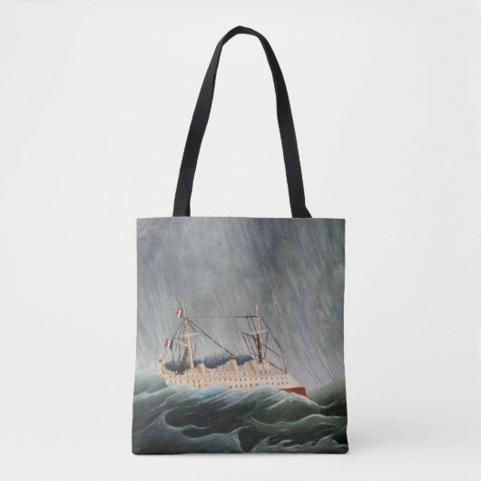 Henri Rousseau - The Ship in the Tempest Tote Bag (Voorkant)