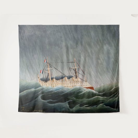 Henri Rousseau - The Ship in the Tempest Wandkleed (Voorkant (horizontaal))
