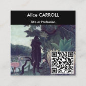 Henri Rousseau - The Snake Charmer - QR-code Vierkante Visitekaartje (Voorkant)