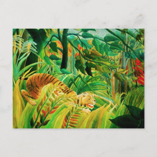 Henri Rousseau Tiger in een Briefkaart van het tro