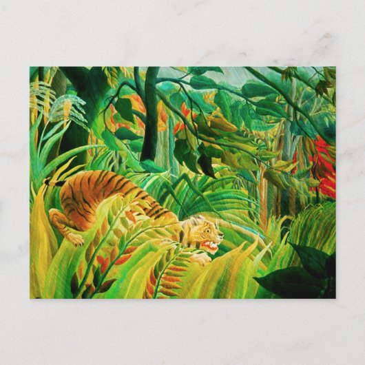 Henri Rousseau Tiger in een Briefkaart van het tro (Voorkant)