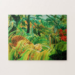 Henri Rousseau Tiger in een tropisch Storm Puzzle Legpuzzel