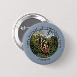 Henri Rousseau Tijger & Bull Party Items Collectie Ronde Button 5,7 Cm