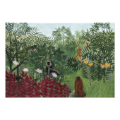 Henri Rousseau - Tropisch bos met apen Foto Afdruk (Voorkant)