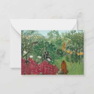 Henri Rousseau - Tropisch bos met apen Notitiekaartje