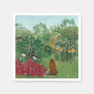 Henri Rousseau - Tropisch bos met apen Servet