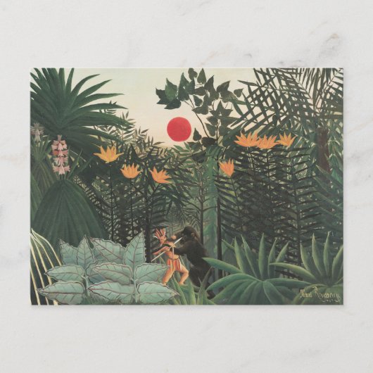 Henri Rousseau Tropisch landschap Briefkaart (Voorkant)