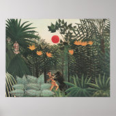 Henri Rousseau Tropisch landschap Poster (Voorkant)