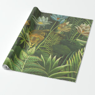 Henri Rousseau Tropische Jungle Leeuw Vintage Prin Cadeaupapier