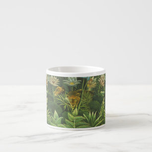 Henri Rousseau Tropische Jungle Leeuw Vintage Prin Espresso Kop