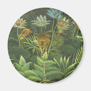 Henri Rousseau Tropische Jungle Leeuw Vintage Prin Magneet