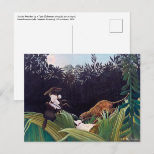 Henri Rousseau - Verkenners aangevallen door een t Briefkaart