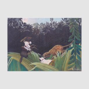 Henri Rousseau - Verkenners aangevallen door een t Tissuepapier