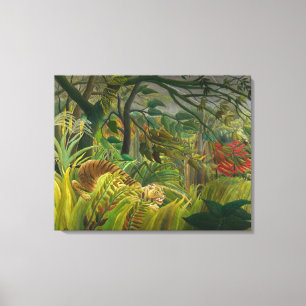 Henri Rousseau - Verrassd! Canvas Afdruk