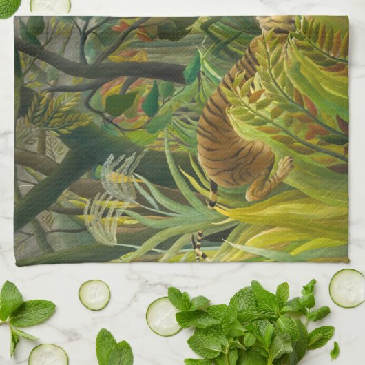 Henri Rousseau - Verrassd! Theedoek (Gevouwen)