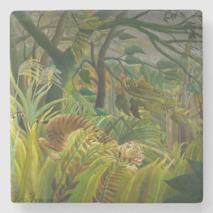 Henri Rousseau - Verrast! Stenen Onderzetter