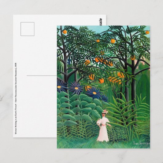 Henri Rousseau - Vrouw aan het wandelen in een exo Briefkaart (Voorkant / Achterkant)