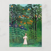 Henri Rousseau - Vrouw aan het wandelen in een exo Briefkaart (Voorkant)