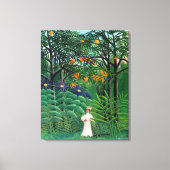 Henri Rousseau - Vrouw aan het wandelen in een exo Canvas Afdruk (Voorkant)