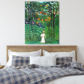 Henri Rousseau - Vrouw aan het wandelen in een exo Canvas Afdruk (Insitu (Slaapkamer))