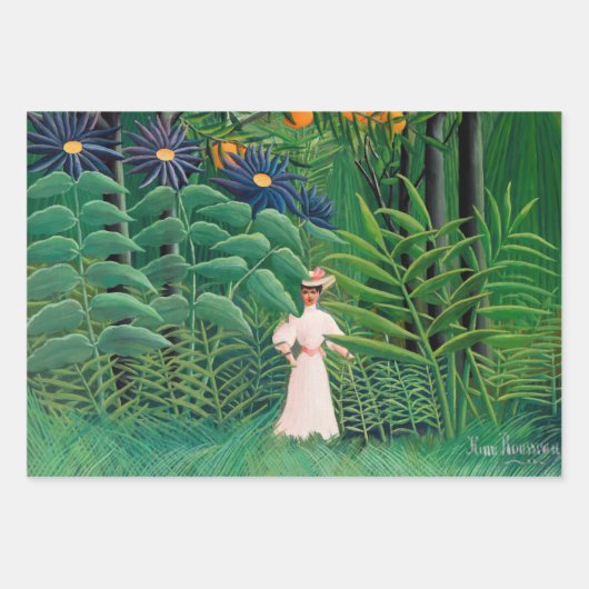 Henri Rousseau - Vrouw aan het wandelen in een exo Inpakpapier Vel (Voorkant 2)
