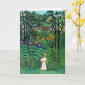 Henri Rousseau - Vrouw aan het wandelen in een exo Kaart (Gele Bloem)