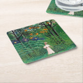 Henri Rousseau - Vrouw aan het wandelen in een exo Kartonnen Onderzetters (Schuin)